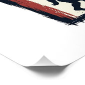 Oude bosdier vlag vector shirt ontwerp_1 perfect poster (Hoek)