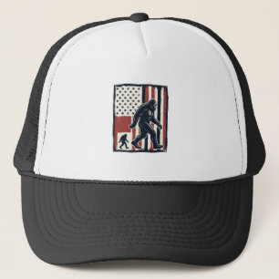 Oude bosdier vlag vector shirt ontwerp_1 trucker pet