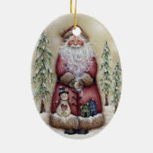 Oude  boskerstkerstsierooster keramisch ornament (Achterkant)