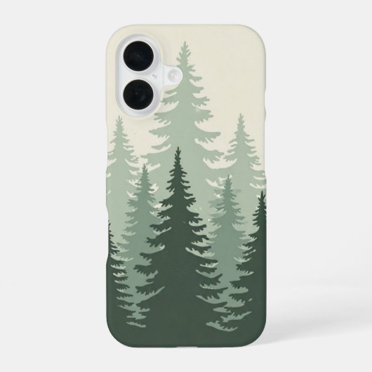 Oude boslijnen iPhone 16 hoesje (Achterkant)