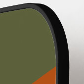 Oude Bosmoeras over Strepen met Naam Pickleball Paddle (Links Detail)