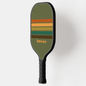 Oude Bosmoeras over Strepen met Naam Pickleball Paddle (Links)