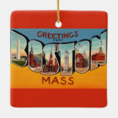Oude Boston Groet Keramisch Ornament (Achterkant)