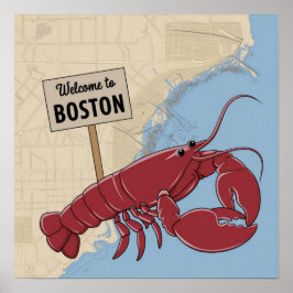Oude Boston Massachusetts, Welkom in Boston Poster
