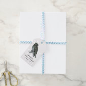 Oude bosuil cadeaulabel (Met Touw)