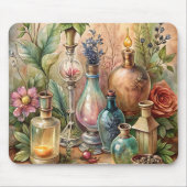 Oude botanische apothekersflessen muismat (Voorkant)