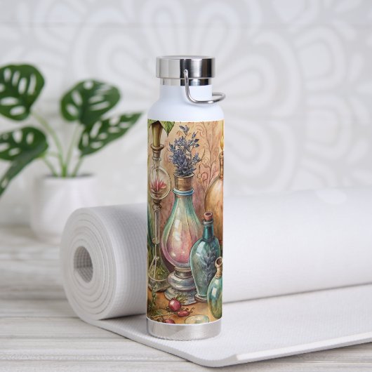 Oude botanische apothekersflessen waterfles (Yoga)