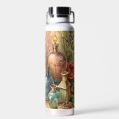 Oude botanische apothekersflessen waterfles (Achterkant)