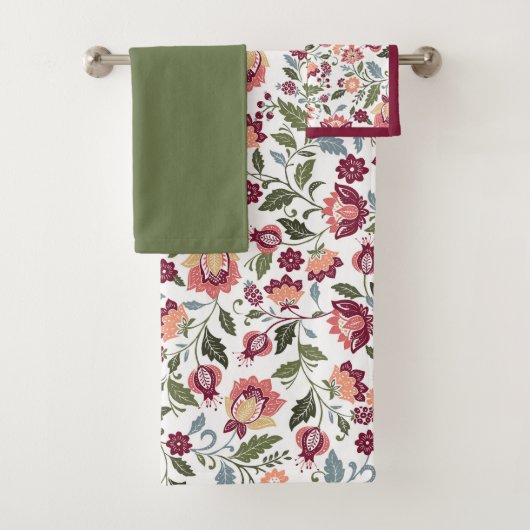 Oude botanische blad- en bloemontwerpen bad handdoek (Insitu)