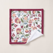 Oude botanische blad- en bloemontwerpen bad handdoek (Wasdoekje)