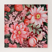 Oude botanische bloeiende bloementuin legpuzzel (Horizontaal)