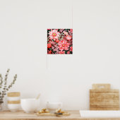 Oude botanische bloeiende bloementuin poster (Keuken)