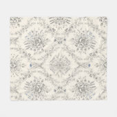 Oude botanische bloementuinpatroon fleece deken (Voorkant (Horizontaal))