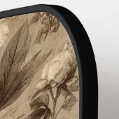 Oude botanische bloempatroon (2) pickleball paddle (Links Detail)