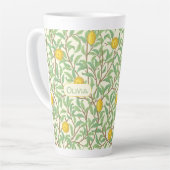 Oude botanische citroenboompatroon latte mok (Linkerhoek)