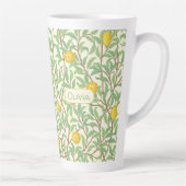 Oude botanische citroenboompatroon latte mok (Rechts)