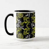Oude botanische citrus citroen print mok (Links)
