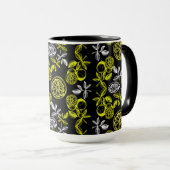 Oude botanische citrus citroen print mok (Voorkant rechts)