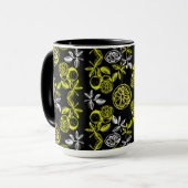 Oude botanische citrus citroen print mok (Voorkant links)