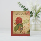 Oude botanische Franse ansichtkaart Rhododendron Briefkaart (Staand voorkant)