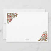 Oude botanische kerstfoto feestdagenkaart (Achterkant)