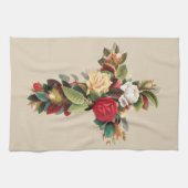Oude botanische kruis van rozen religieuze kunst theedoek (Horizontaal)