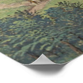 Oude botanische kunst Spurge Laurel Poster (Hoek)