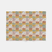 Oude botanische patchwork bloemetjesdeken fleece deken (Voorkant (Horizontaal))