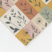 Oude botanische patchwork bloemetjesdeken fleece deken (Hoek)