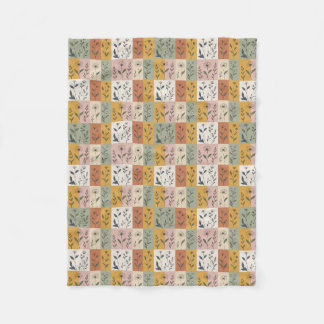 Oude botanische patchwork bloemetjesdeken fleece deken