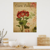 Oude botanische poster - Frans Pelargonium (Keuken)