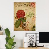 Oude botanische poster - Rhododenron (Thuiskantoor)