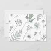 Oude botanische saliedetails kaart inlay (Achterkant)