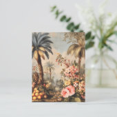 Oude botanische scène met palmen briefkaart (Staand voorkant)