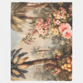 Oude botanische scène met palmen fleece deken (Voorkant)