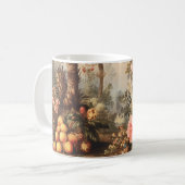 Oude botanische scène met palmen koffiemok (Voorkant links)