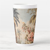 Oude botanische scène met palmen latte mok (Voorkant)