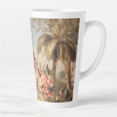 Oude botanische scène met palmen latte mok (Rechts)
