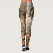 Oude botanische scène met palmen leggings (Achterkant)