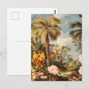 Oude botanische tropische palmen briefkaart