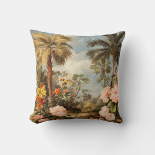Oude botanische tropische palmen kussen