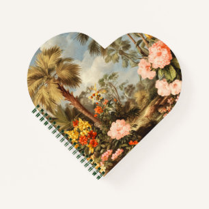 Oude botanische tropische palmen notitieboek