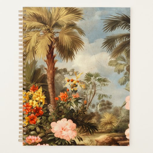 Oude botanische tropische palmen planner (Voorkant)