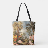 Oude botanische tropische palmen tote bag (Achterkant)