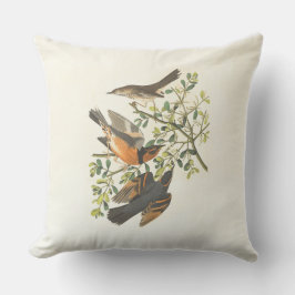 Oude botanische vogels illustratie werp kussen