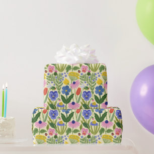 Oude botanische wilde bloem cadeaupapier