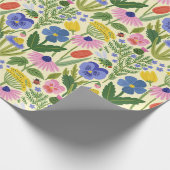 Oude botanische wilde bloem cadeaupapier (Hoek)