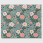 Oude botanische wilde bloem cadeaupapier (Vlak)