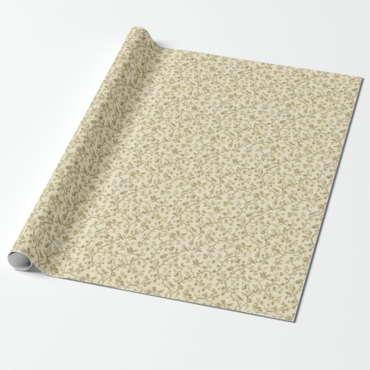 Oude botanische zangvogels boom cadeaupapier (Uitgerold)