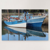 Oude boten in de haven van Douarnenez Legpuzzel (Horizontaal)
